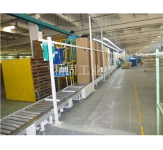 Assembly line of cabinet air conditioner