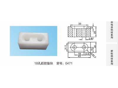 18孔距胶垫块